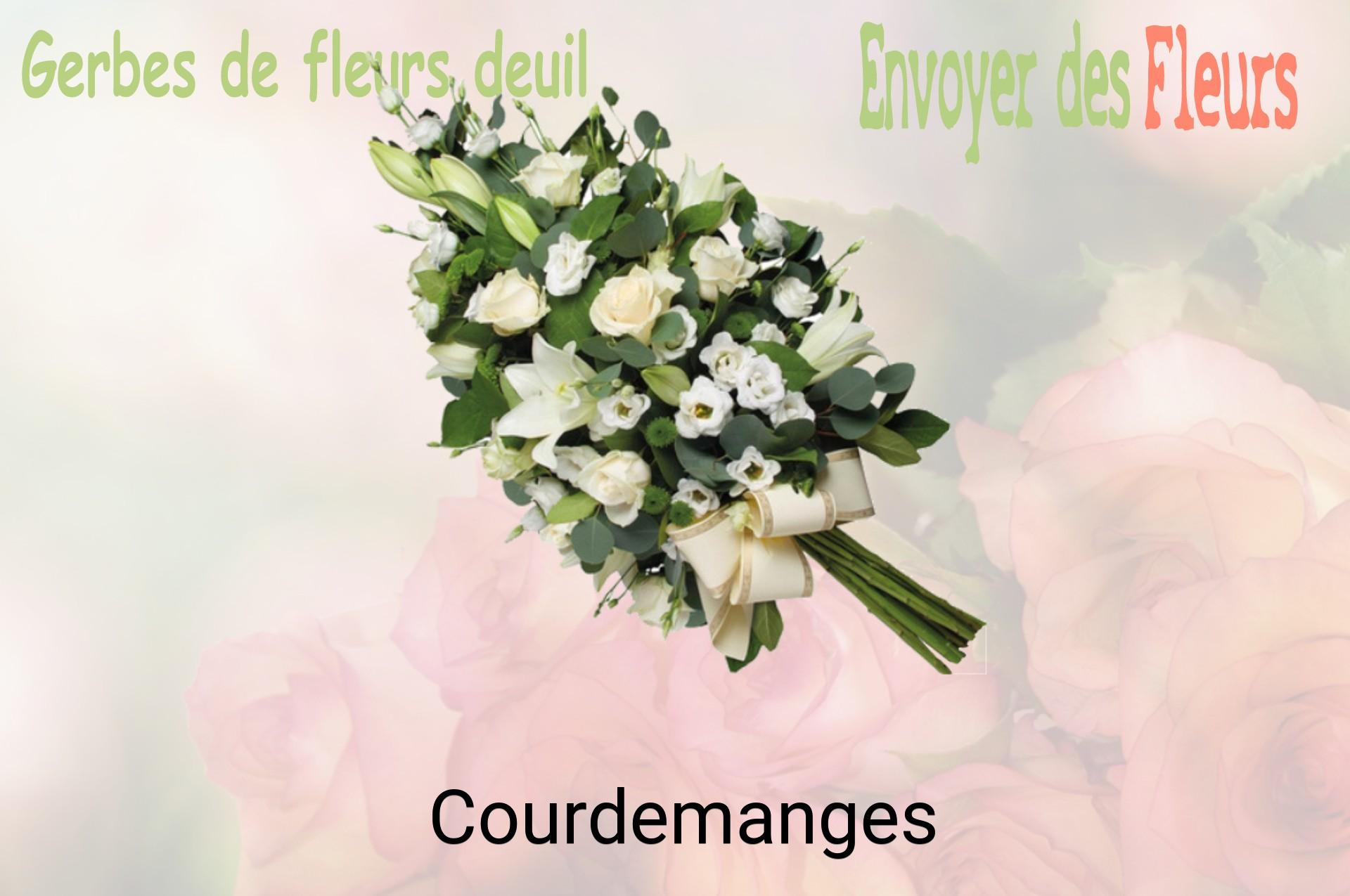 Gerbe de fleurs de deuil livrée à Courdemanges